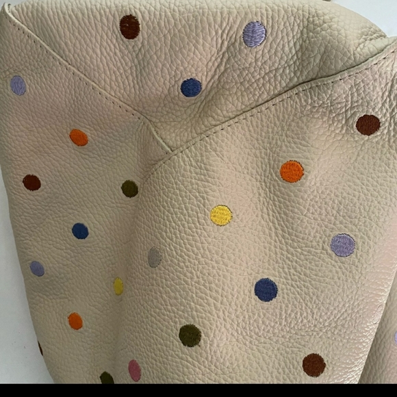 SOLD - Kurt Geiger Oversized XL Italian Leather Polka Dot Tote - "Viloet Tote" - Picture 8 of 8